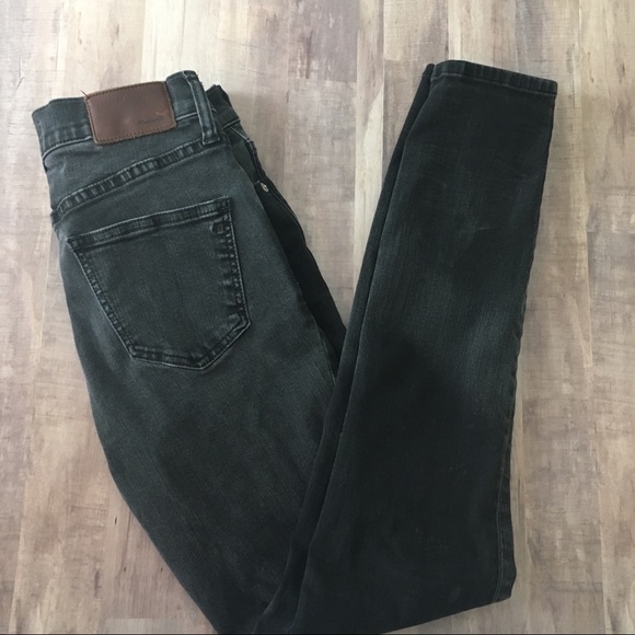 Madewell Denim - Madewell 26 High Rise Skinny Black Jeans Flawed